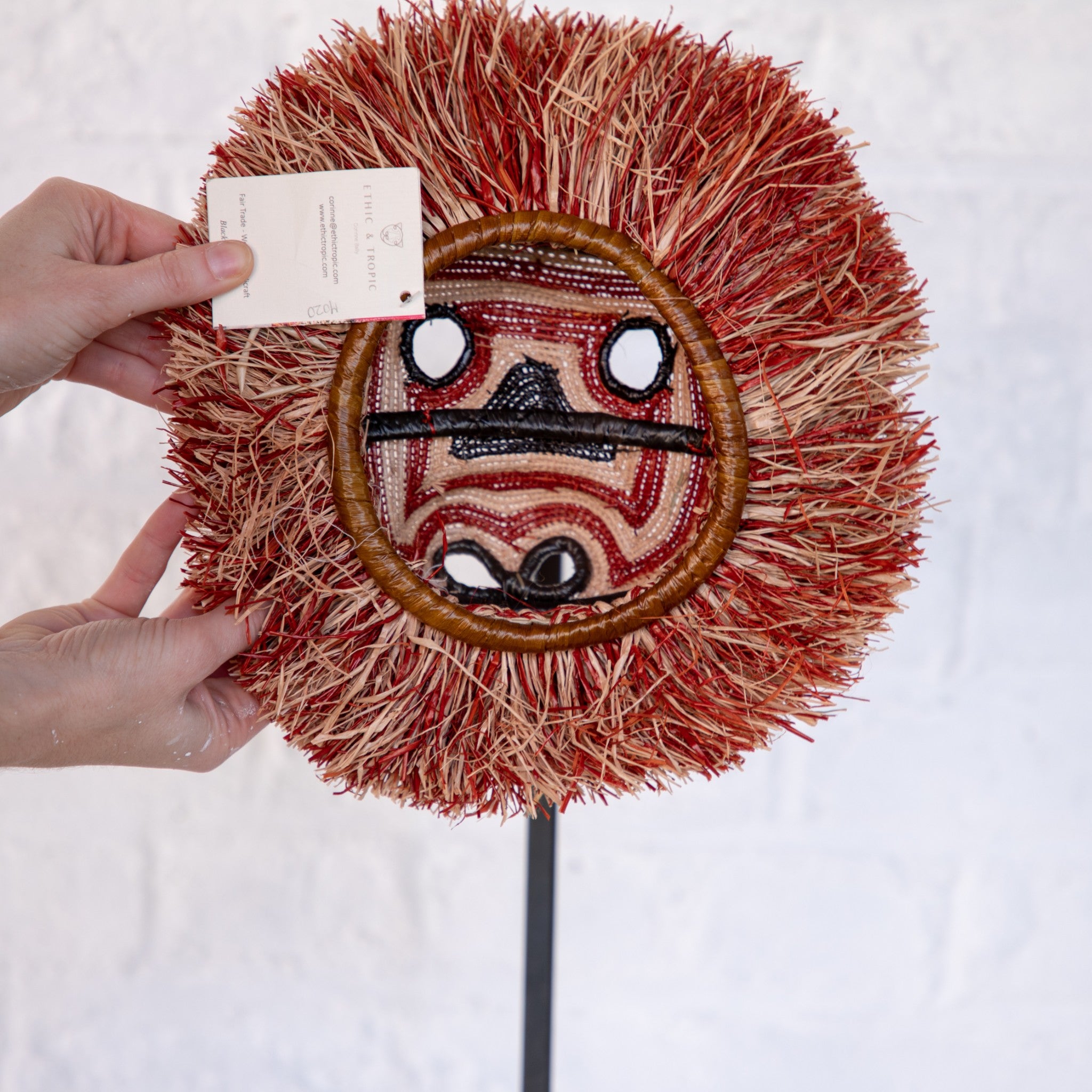 MASQUE TRIBAL SINGE ROUGE / RED MONKEY TRIBAL MASK