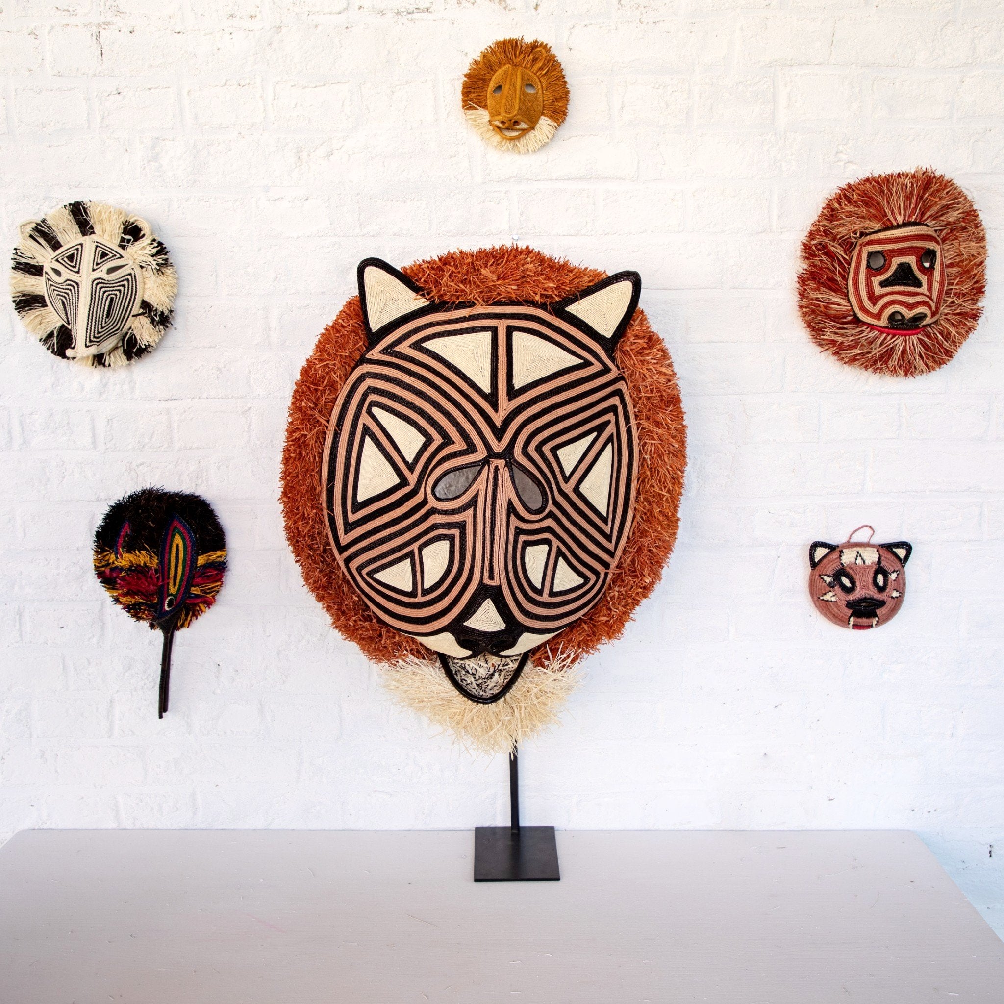 MINI MASQUE TRIBAL OISEAU AVEC LONG BEC / MINI BIRD WITH LONG BEAK TRIBAL MASK