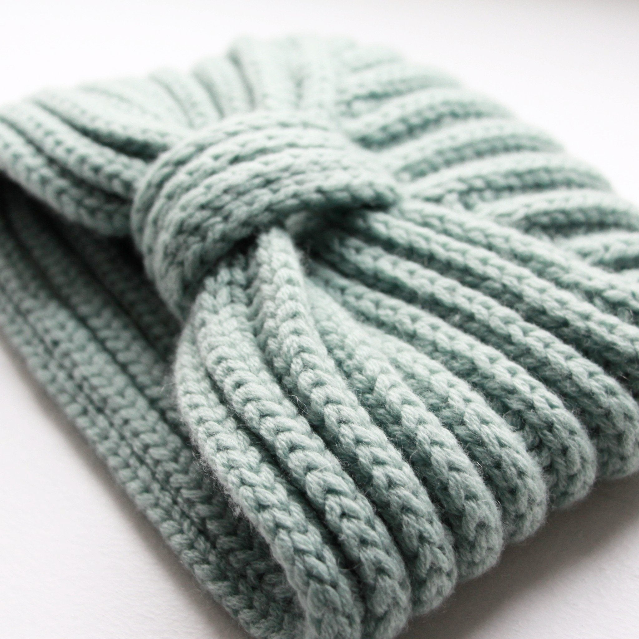 ROSIE SUGDEN x A BELLULA - BONNET TURBAN CELADON EDITION LIMITEE / LTD EDITION CELADON TURBAN HAT