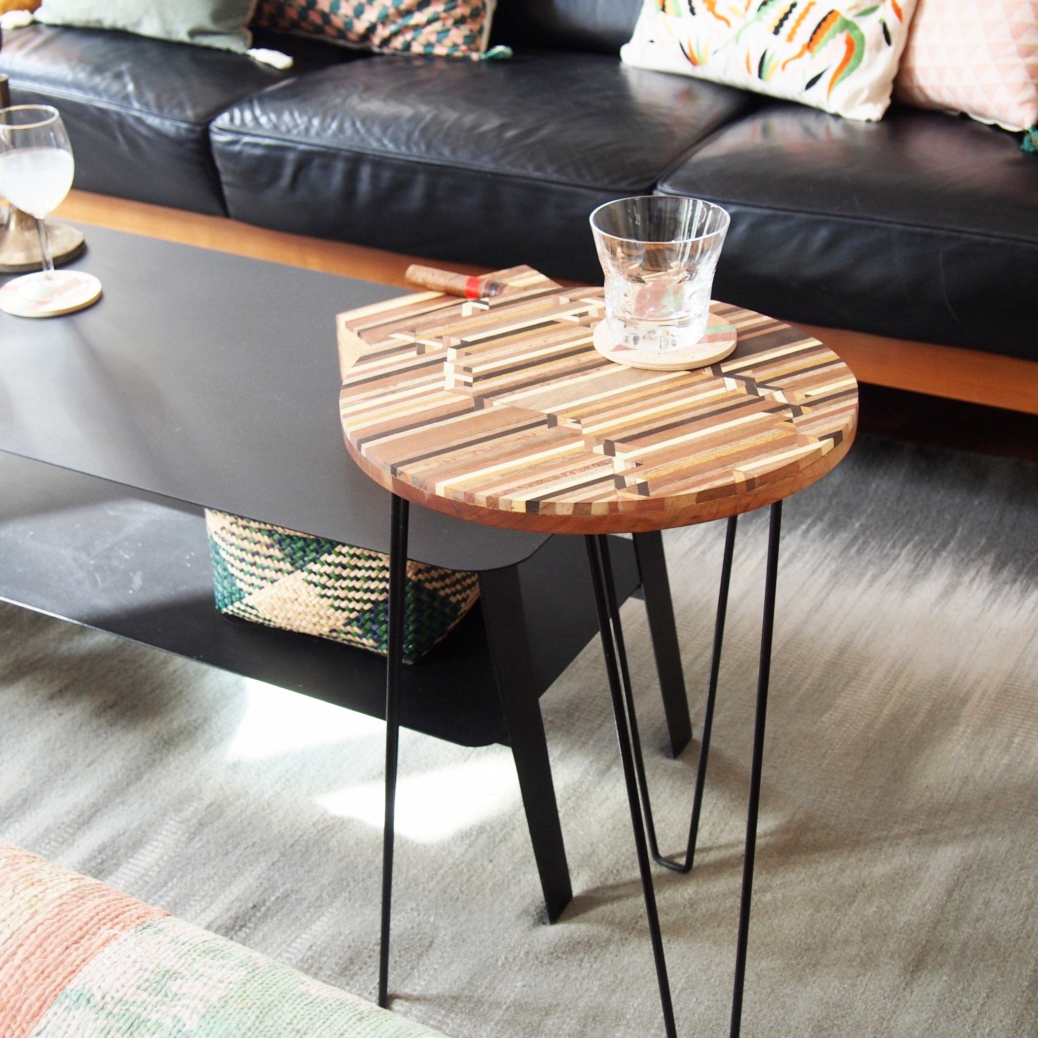 PLATEAU MARQUETERIE HYGGE / HYGGE MARQUETRY TRAY