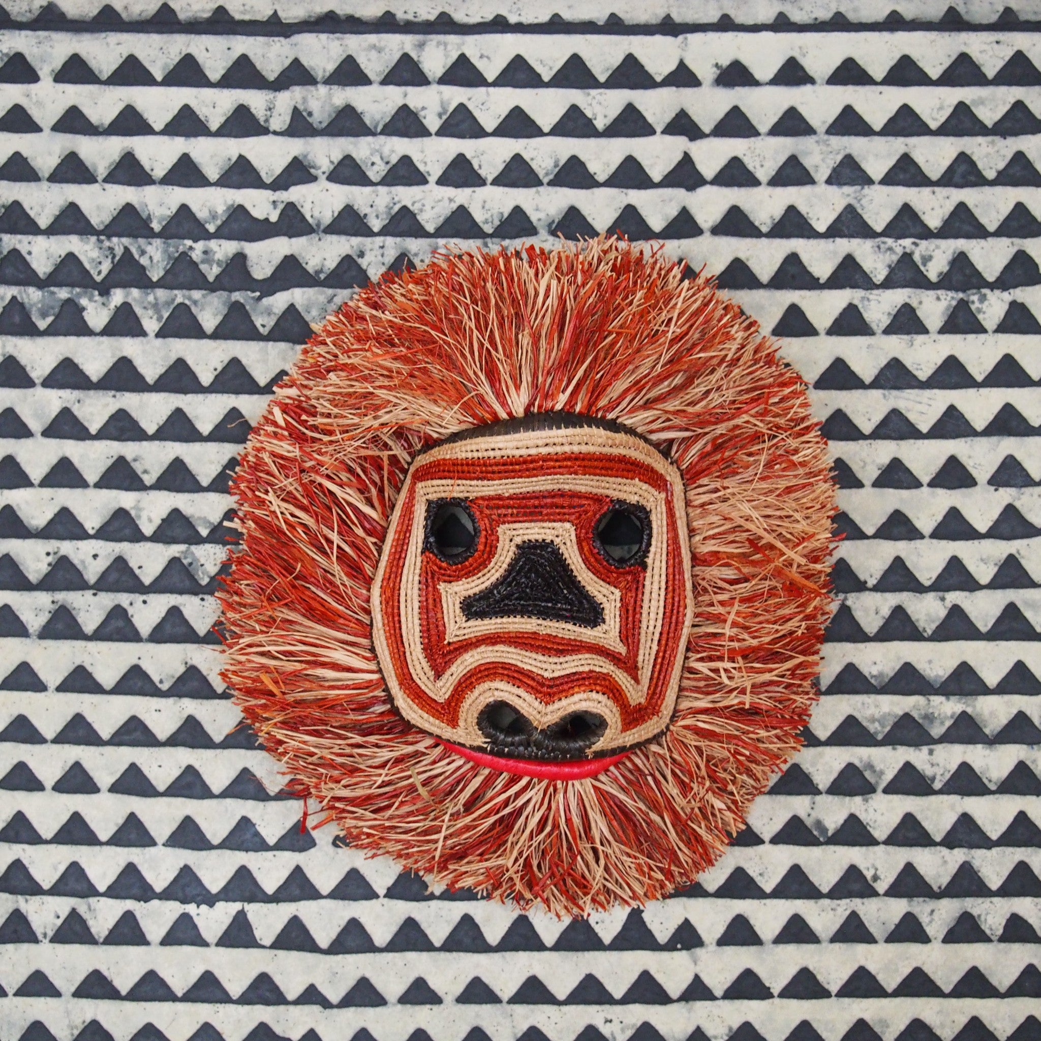 MASQUE TRIBAL SINGE ROUGE / RED MONKEY TRIBAL MASK