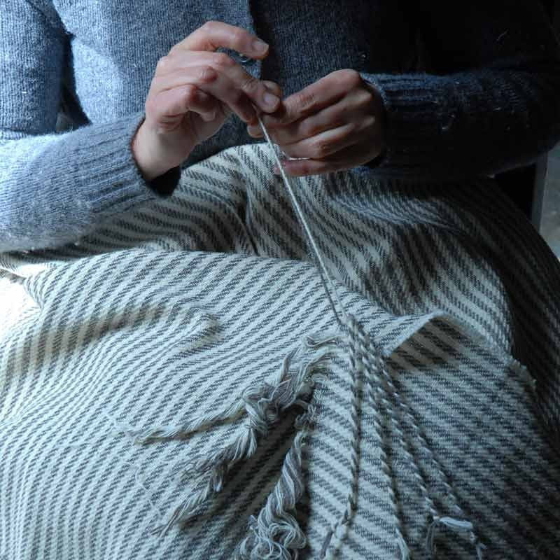 A BELLULA - TROUSSE HYGGE EN LAINE ET CUIR / HYGGE WOOL POUCH IN WOOL AND LEATHER